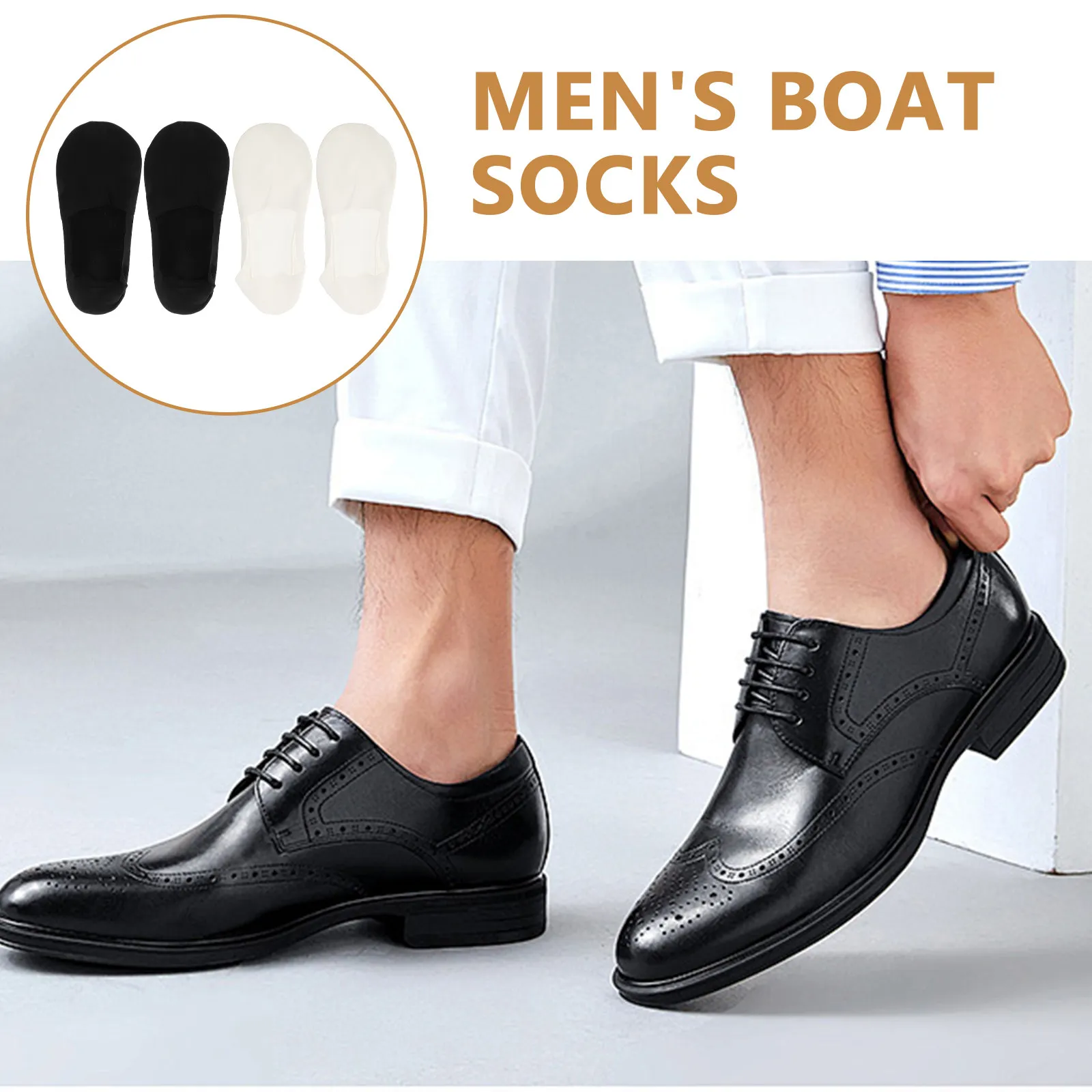 6Pairs Ice Silk Low Cut No Show Socks for Men Breathable Sweat Wicking Invisible Comfort Summer Casual Shoe Matching view 5