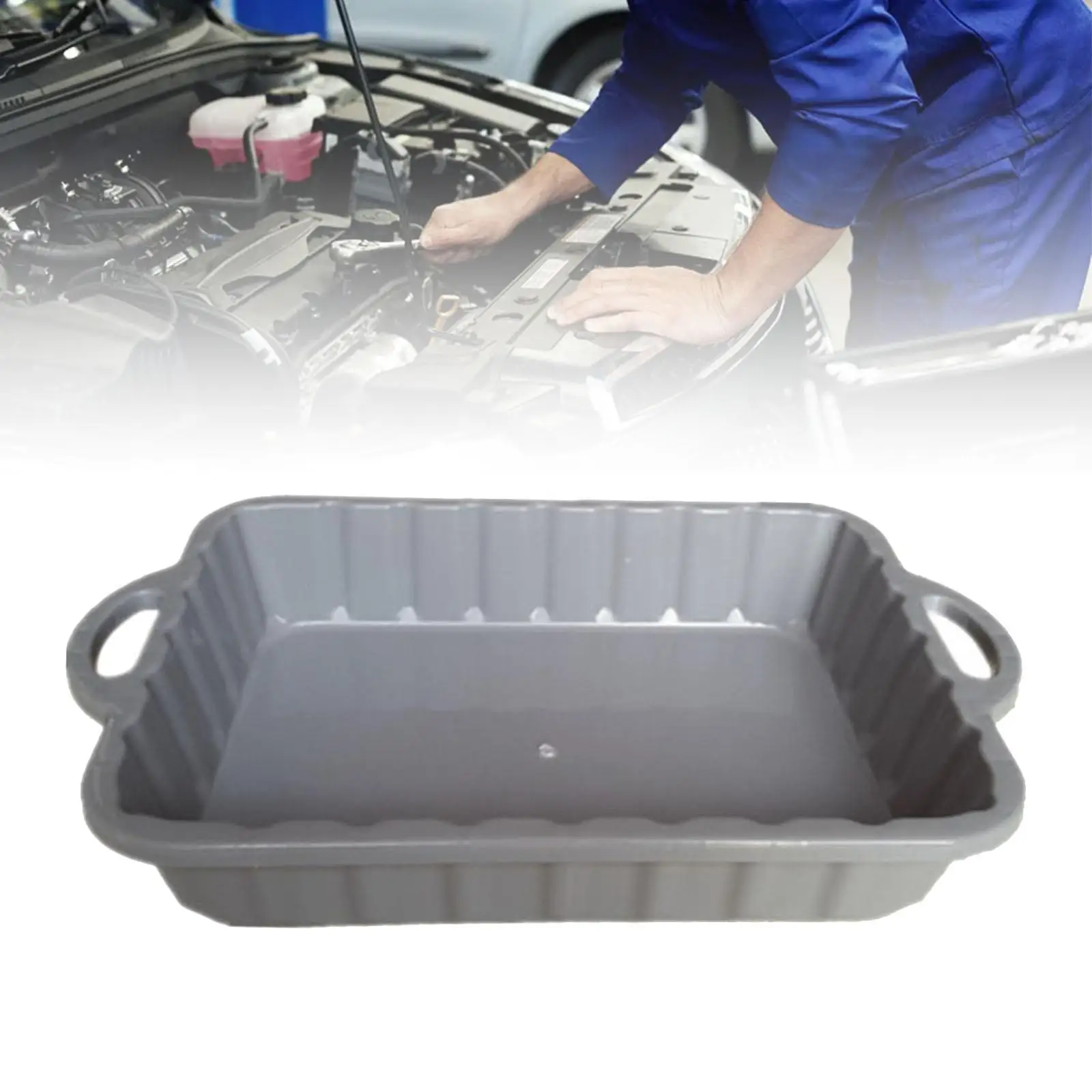 Engine Oil Drain Pan Rectangle Multipurpose for Vehicle Motorbike Parts