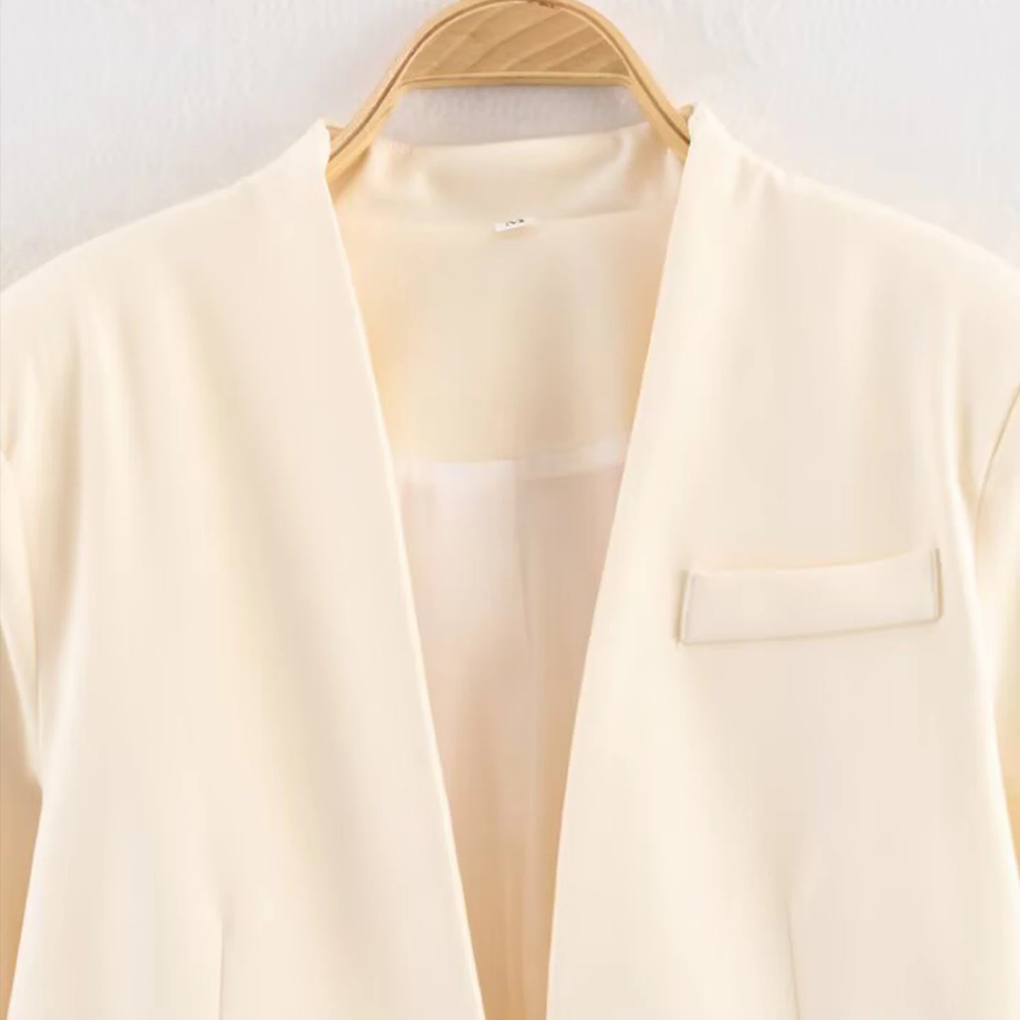 

Повседневный облегающий женский костюм без воротника, осеннее новое поступление, модная верхняя одежда бренда Z для женщин