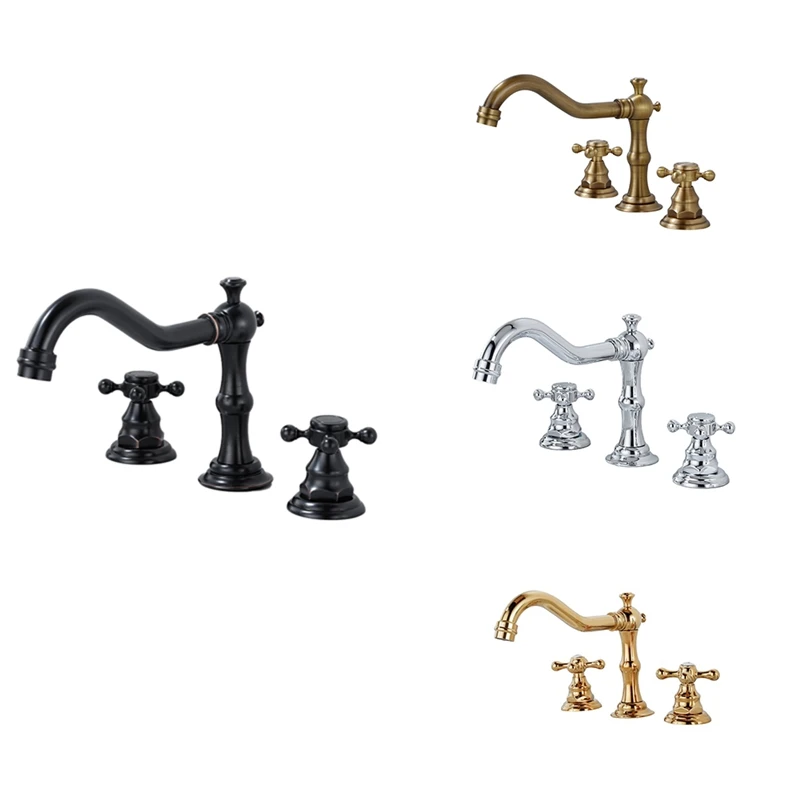 

LICG-Installation Of A Set Of Sink Faucet Table Top Hot And Cold Control Valve Mixer Handle Bathroom Faucet Switch Handle