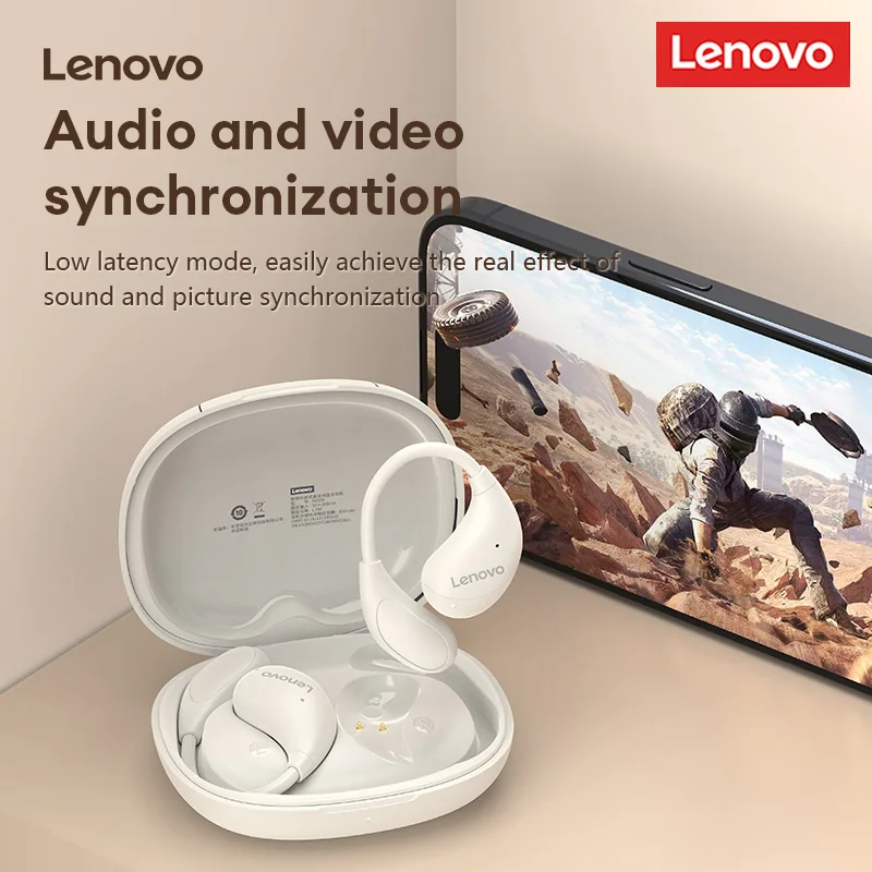 Lenovo TA330 OWS Bluetooth V5.4 Earphone Noise Canceling Gaming Headset 20H Long Battery Life Sports HD Call Headphone With Mic