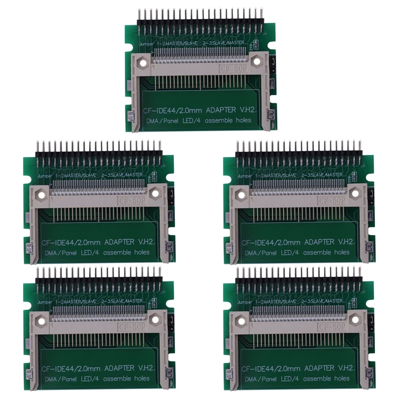 5X IDE 44 Pin Male To CF Compact Flash Male Adapter Connector