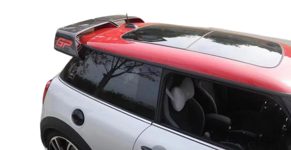 Rear Roof Spoiler for Mini Cooper F55 F56 JCW Carbon Fiber Tailgate Trunk Lid Window Trim Splitter Lip GP Style