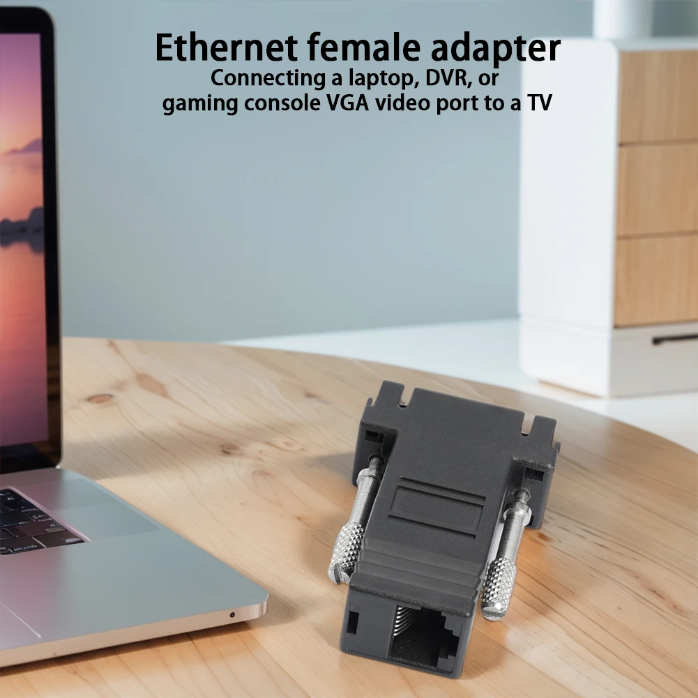 DB15 Pin Female To RJ45 8P Female Adapter VGA F To F RJ45 F Adapter VGA DB15 Female To RJ45 Female Connector for PC Laptop DVR