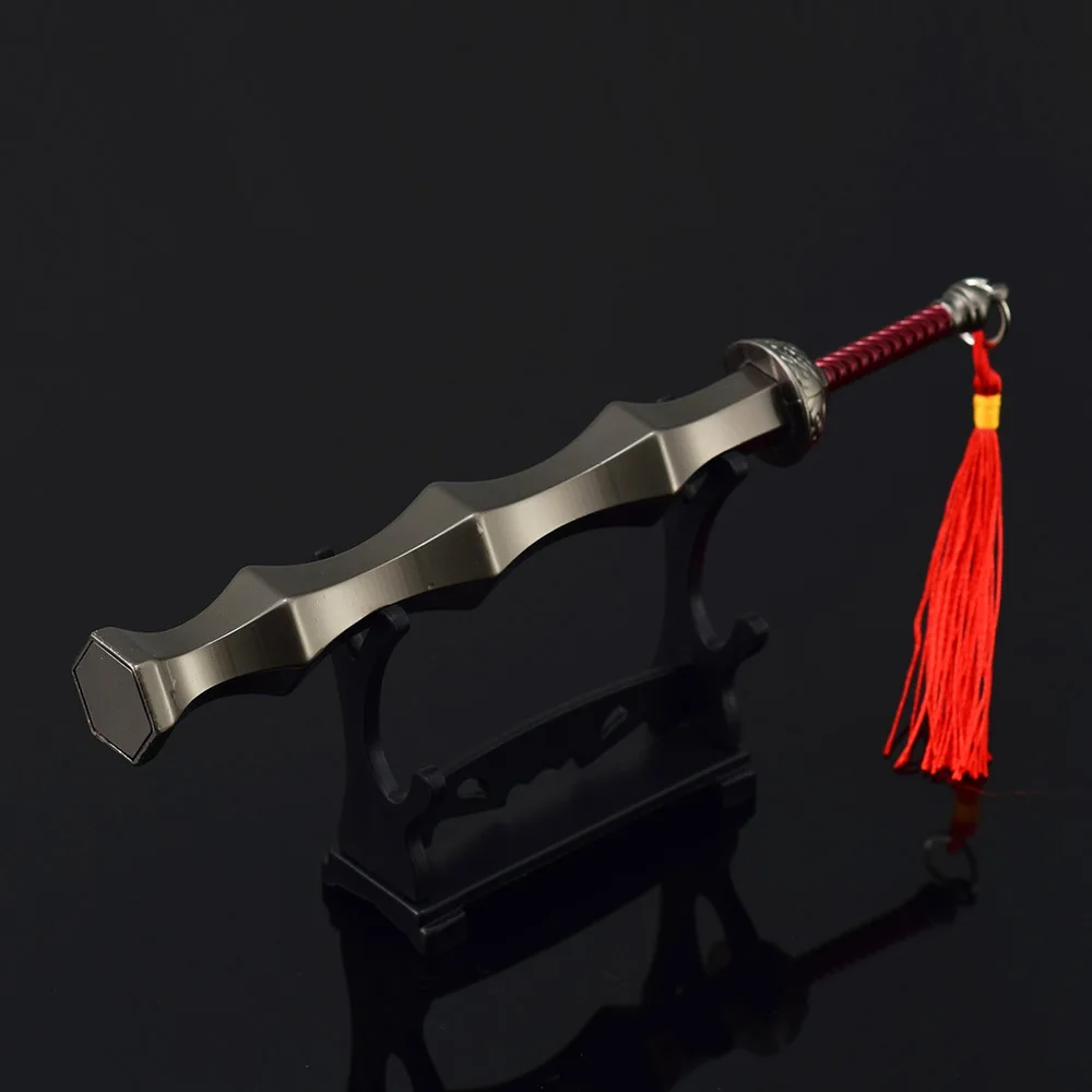 Mir2 Weapon Staff of Judgment 18cm Legend Game Peripheral Metal Material Katana Uncut Blade Weapon Model Gifts Toys for Boys