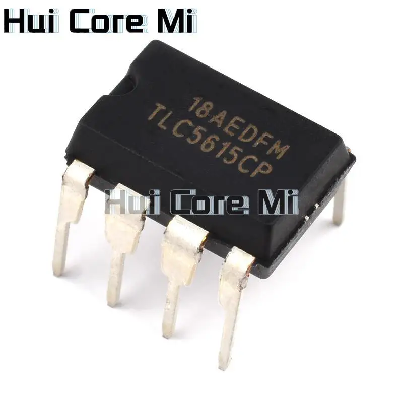 1 Buah TLC5615CP TLC5615 Konverter Digital-ke-analog 10-Bit DIP8