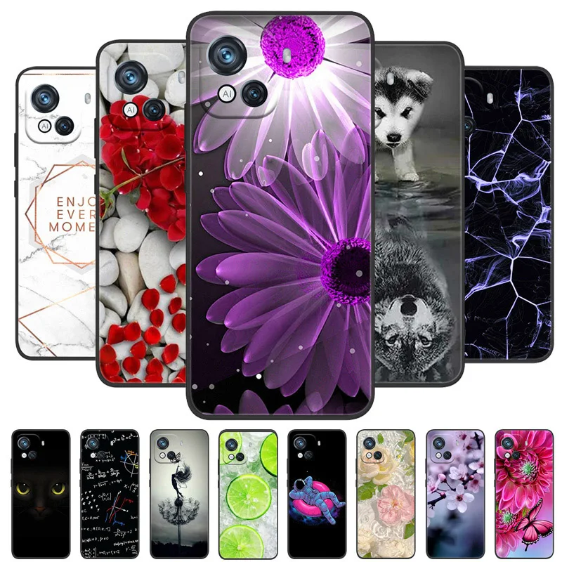 For Blackview Oscal C80 Case Black Silicone Bumper Wolf Lions Soft TPU Covers forBlackview Oscal C80 Phone Funda Coque C 80 Capa