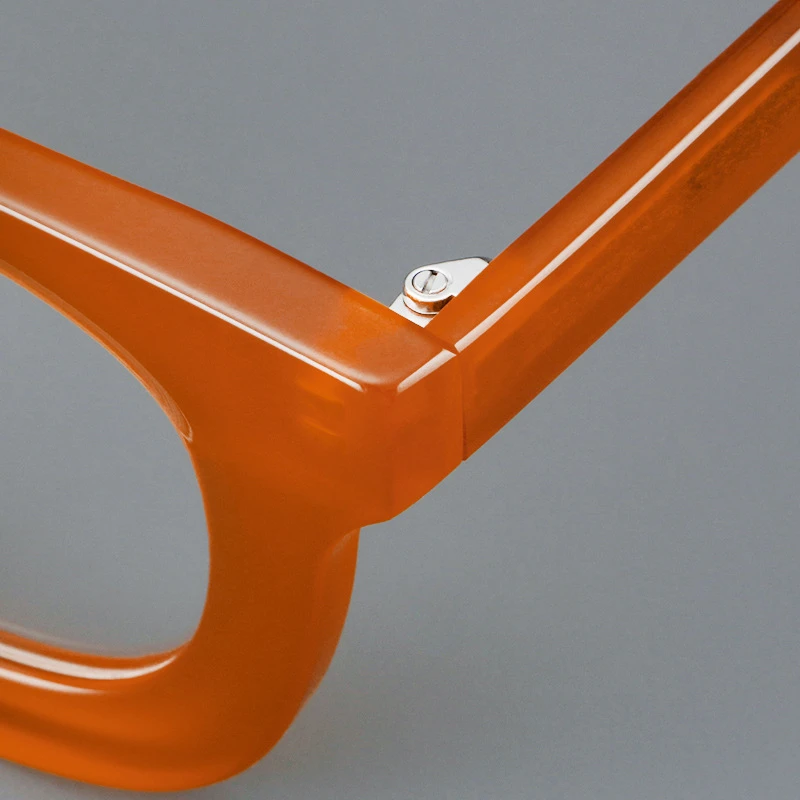 Designer Retro Men's Large Oval Glasses Acetate Frame Graduated Lenses Blue Light Filter for Reading & Computer Use Anti Glare