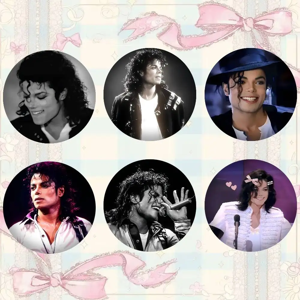 Super Star Michael J-Jackson Badges Badge Metal Brooch For Bag Clothes Hat Decor Jewelry Accessories Gifts