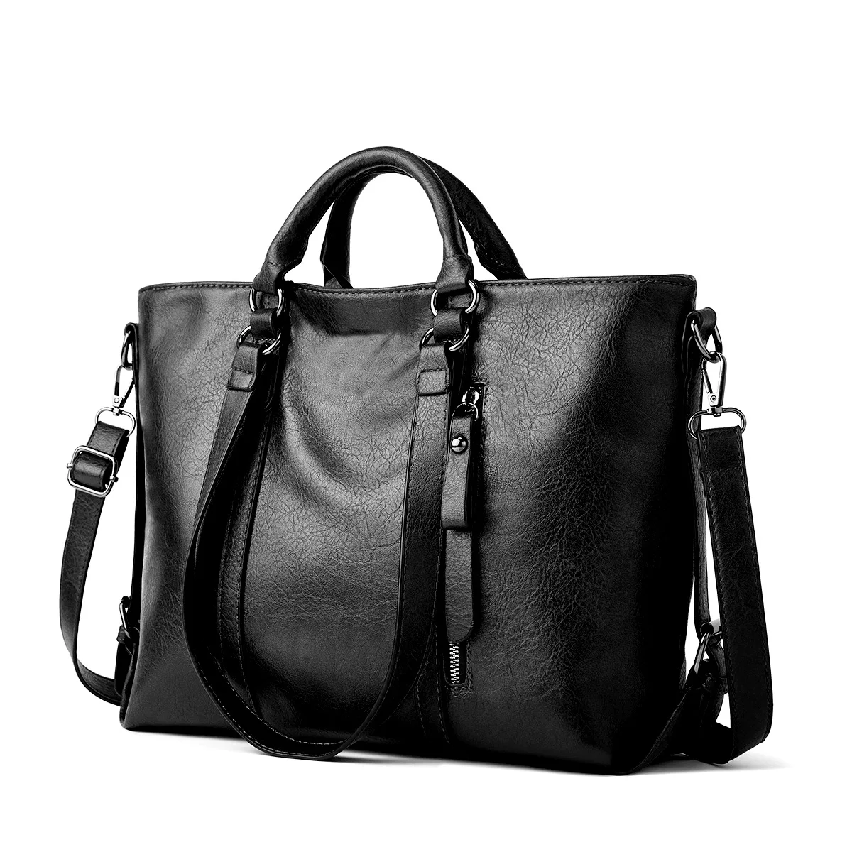 Work Handbag 14 Inch Retro PU Leather and Multi Pocket Design, Suitable for Office Computer Bag for Daily Use During