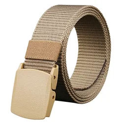 1pc Military Nylon Adjustable Belt Men Female Belts Men Outdoor Travel Tactical Waist Belt With Metal Buckle For Pants 2024