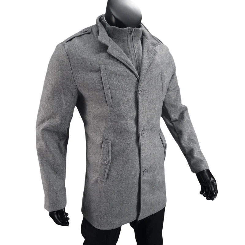 Coupe-vent doublé deux pièces pour hommes, veste d'hiver chaude, faux streetwear, vêtements d'extérieur, taille UE