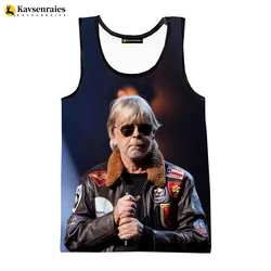 3D Print Pop Singer Renaud Schan Tank Tops Rock Sleeveless Tops 2023 Men Women Casual Streetwear Hip Hop Clothes Harajuku Vest