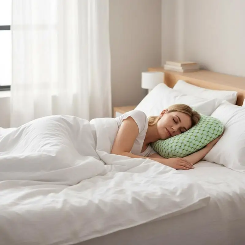 Cotton Filling Ear Piercing Pillow Breathable Ergonomic Pillow With Ear Hole