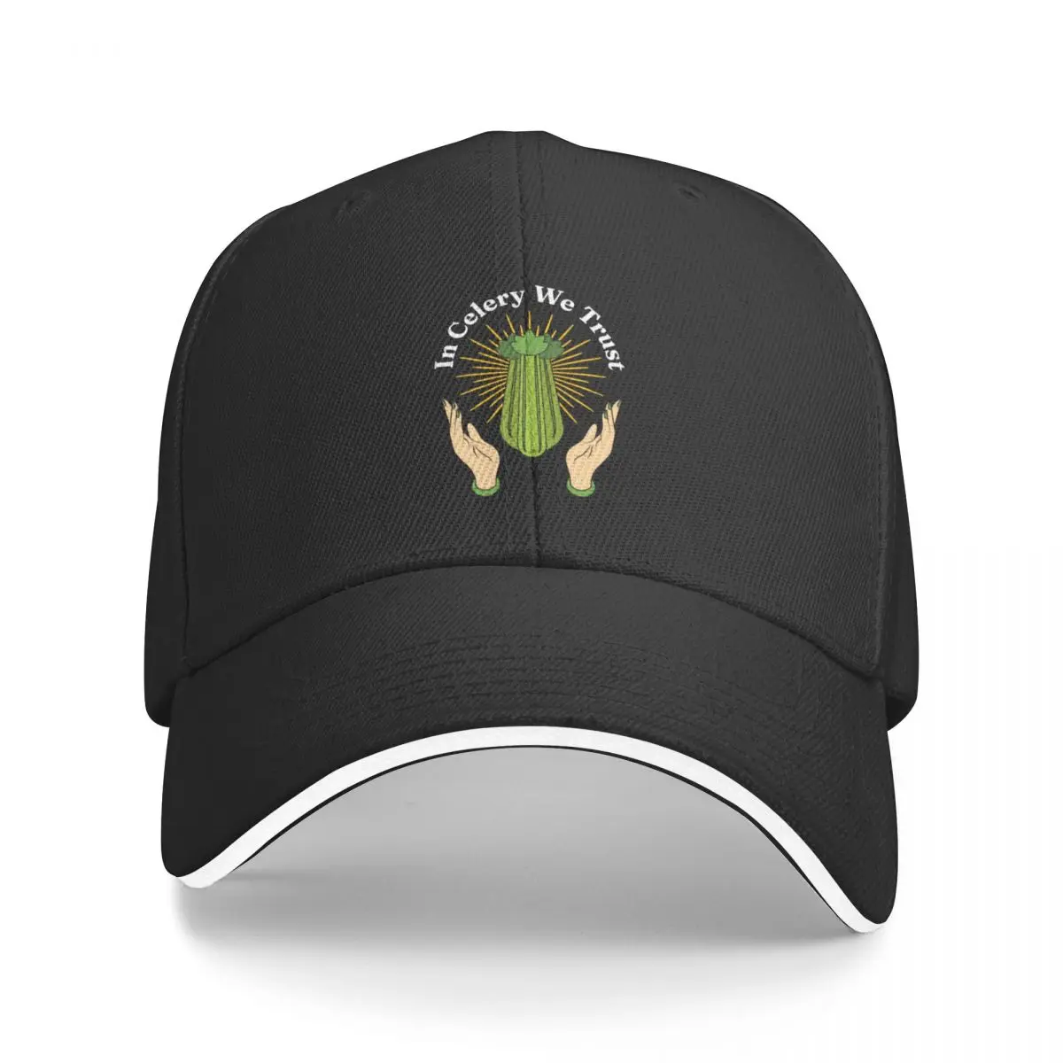 In Celery We Trust - Celery Juice Lover Funny Celery Veggies Smoothies Baseball Cap Military Tactical Cap Men's Hats Women's