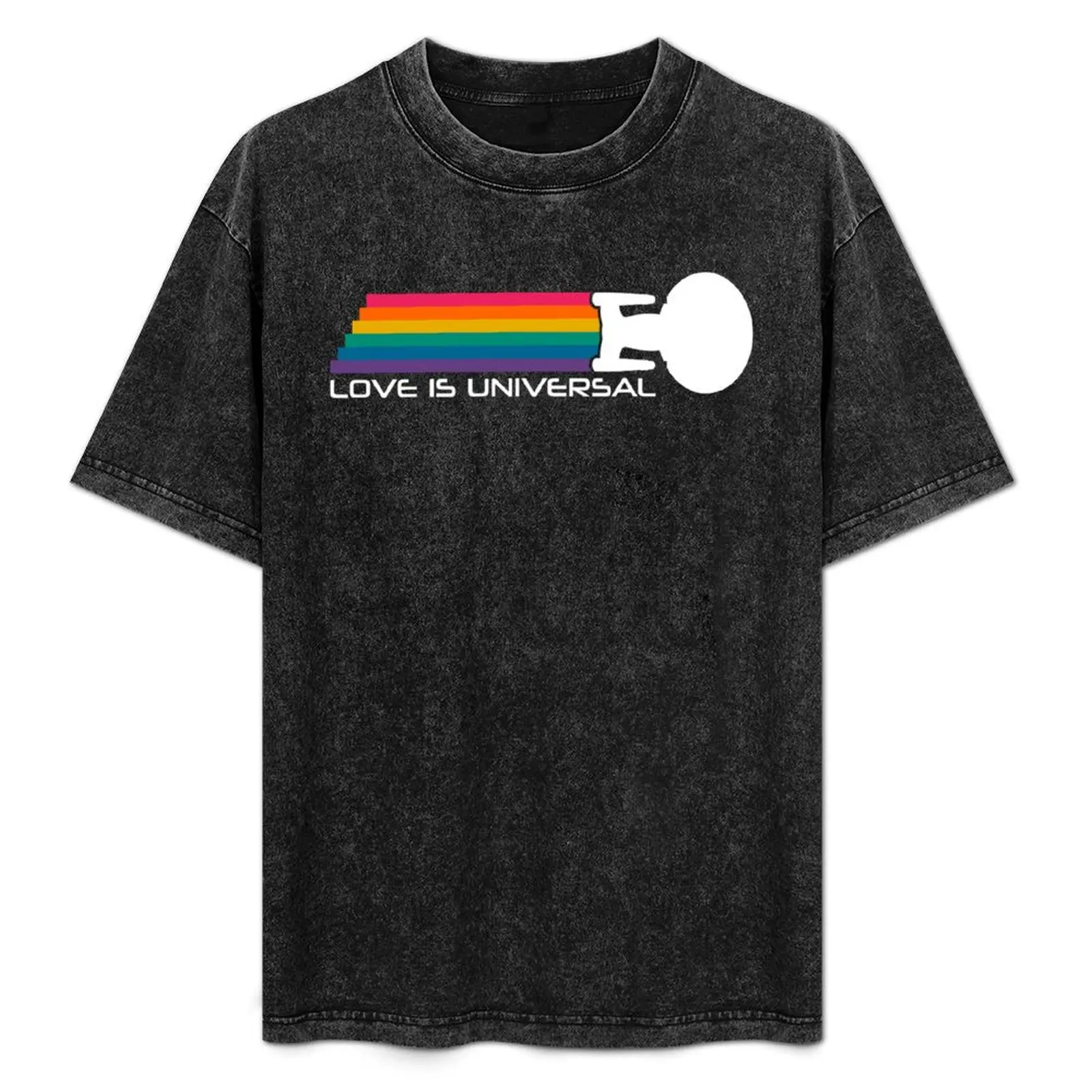 

Star Trek: The Next Generation Pride Love Is Universal Rainbow Ship T-Shirt Independence Day Short Sleeve T-Shirt