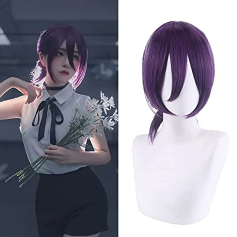 Reze Chainsaw Man Anime Cosplay Wig Short Straight Synthetic Heat Resistant Halloween Costume Hairpiece for Men And Women