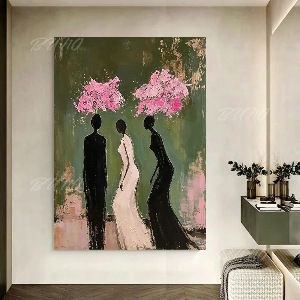 pintura-al-Oleo-abstracta-100-hecha-a-mano-original-surrealista-con-figura-floral-de-mujer-arte-moderno-en-lienzo-para-decoracion-de-sala-de-estar-y-dormitorio
