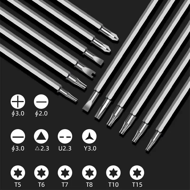 12 in 1 Multi-Purpose Screwdriver Cross Shaped Torx Blossom Y-Shaped U-shaped for Mobile Phone Telecommunication Repair Tools