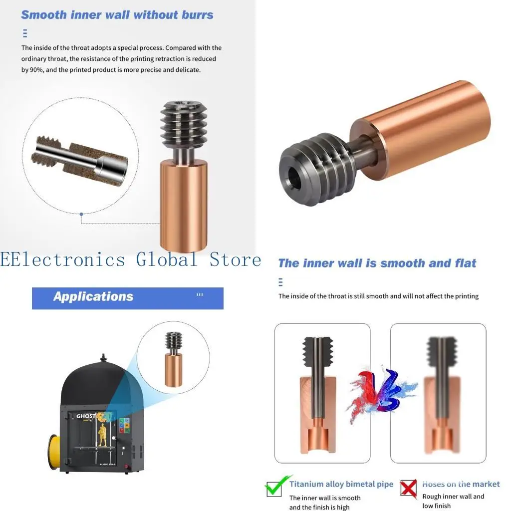 462b титановый сплав Биметальный термоураблю для FlightBear Ghost6 5 -принтер горло