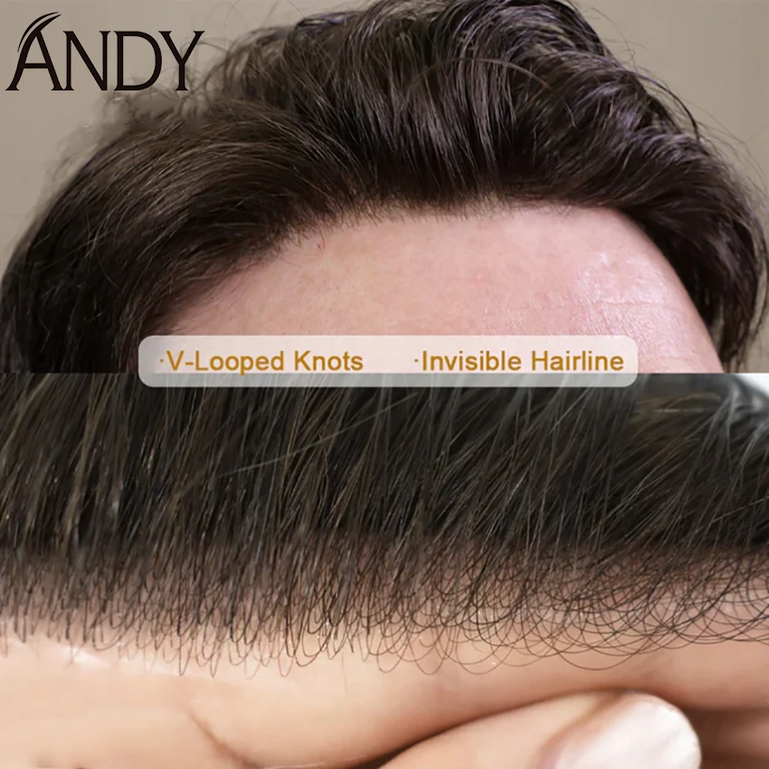 

Men Toupee 0.1-0.12mm Injection Thin Skin Male Wig Remy Human Hair Double Knotted Men's Capillary Prosthesis Hair System Brazil