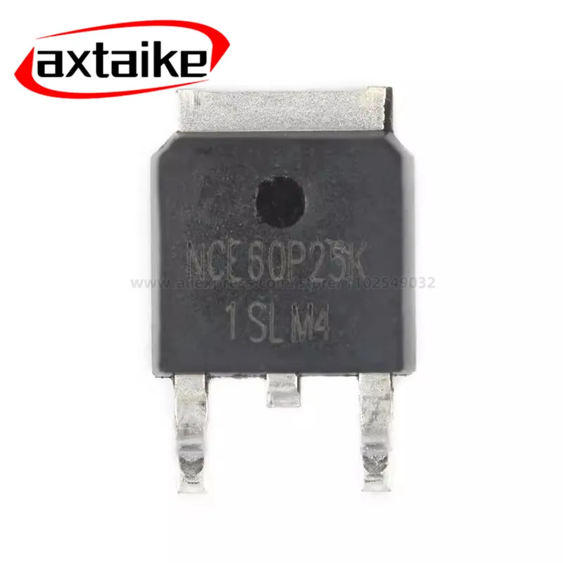 

20PCS NCE60P25K TO-252 DPAK 60V 25A 90W NCE60P25 MOSFET SMD Transistor P-Channel Enhancement Mode Power