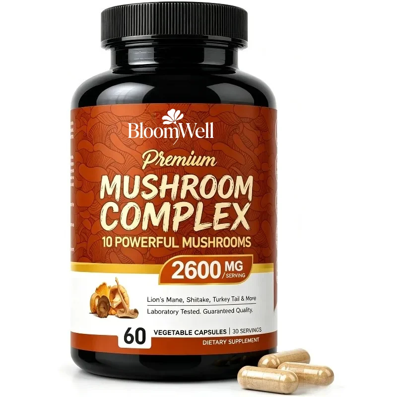 Mushroom Supplement 2600mg, 60 Capsules
