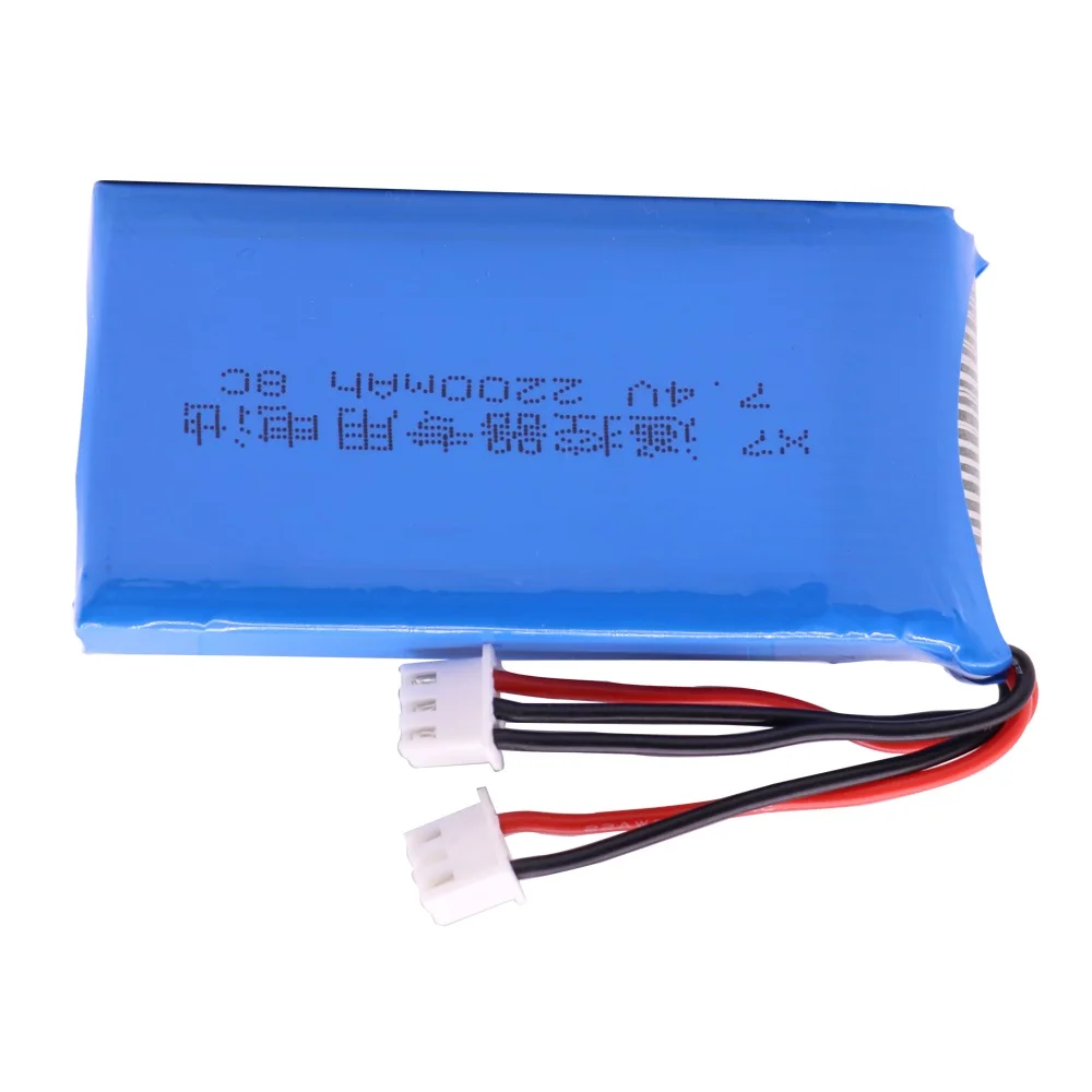 Battery for Taranis Q X7 Dx6e Dx6 Transmitter Spektrum DX8 RC Spare Parts 7.4V 2200mAh 2S lipo Battery for toys accessory