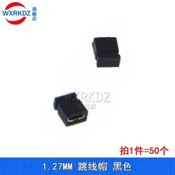 50/100/1000PCS 1.27mm Pitch Jumper cap/short circuit cap spacing Short Type 1.27 connector row stitch short link jumper