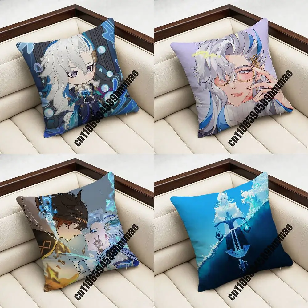 

Genshin Impact Neuvillette Throw Pillow Case Sham 45x45cm 35x35cm Square Home Pillowcase Cushion Cover