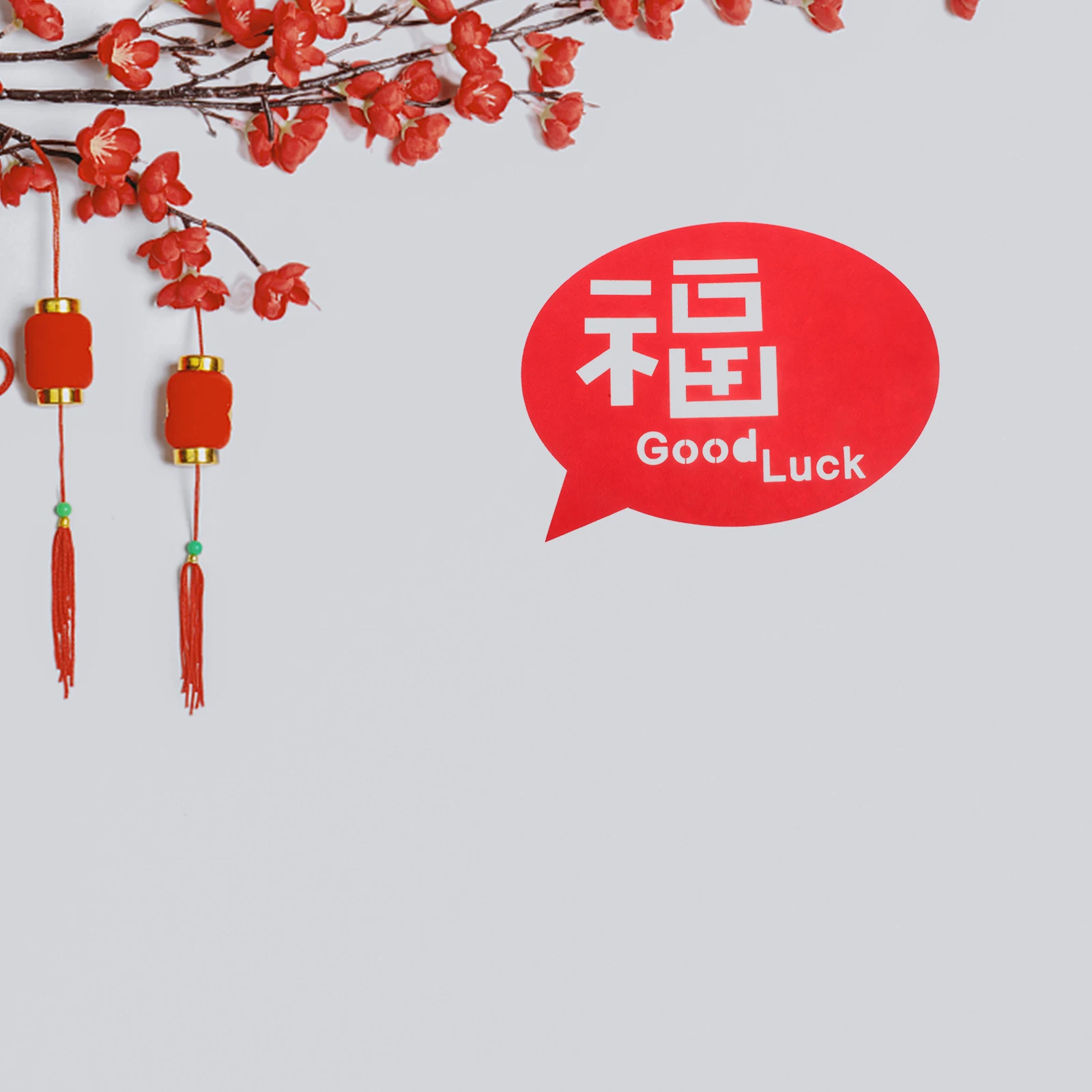 

2pcs Fu Word Door Sticker Spring Festival Decor Chinese New Year Wall Decal Bedroom Living Room Garden Party Supplies