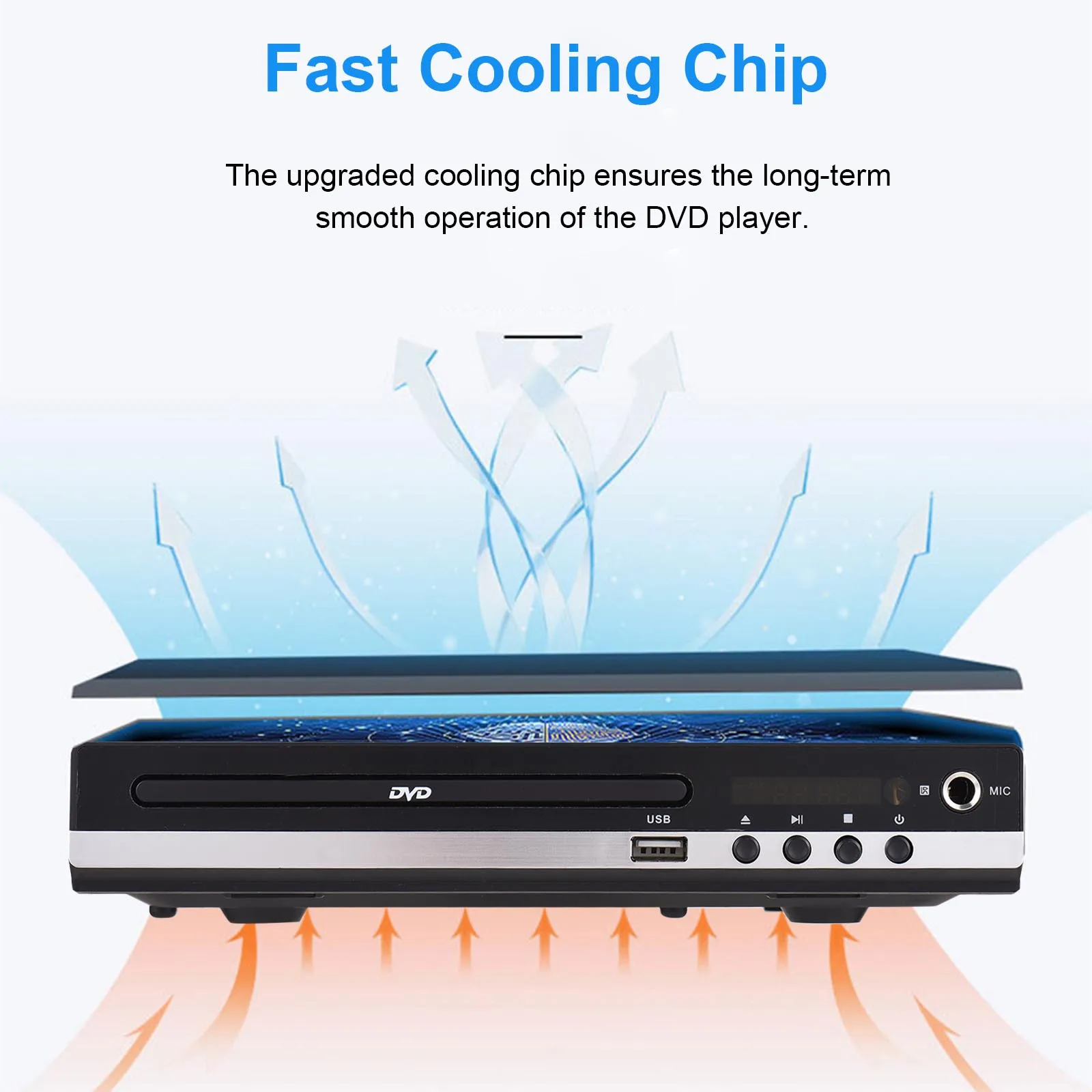 Pemutar DVD Rumah Pemutar DVD CD Disc Pemutar Multimedia Digital Pemutar U Disk Output AV HD dengan Pemutar DVD Digital Remote Control