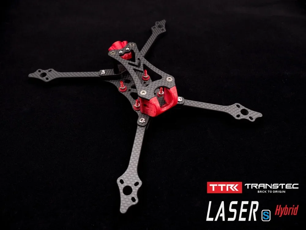 

TRANSTEC LASER S LITE 224mm FPV Racing Drone Frame 6mm Arm 7075 Aluminum Smooth Coating Carbon Fiber 4 in 1 ESC 5 Inch props
