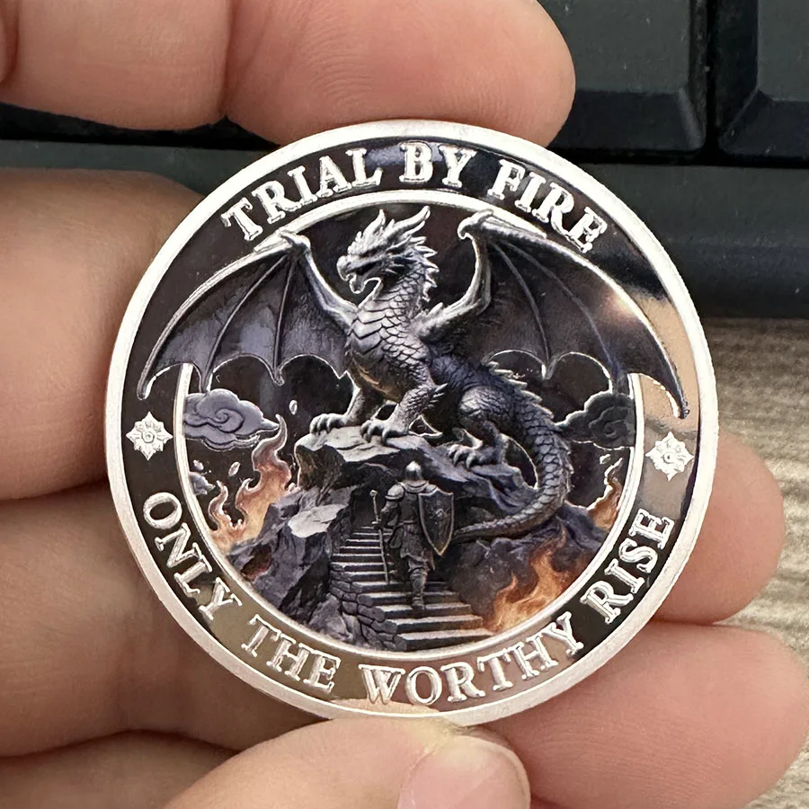 Western Dragon Souvenir Coin Collection Trial By Fire Collection Gift Home Decor