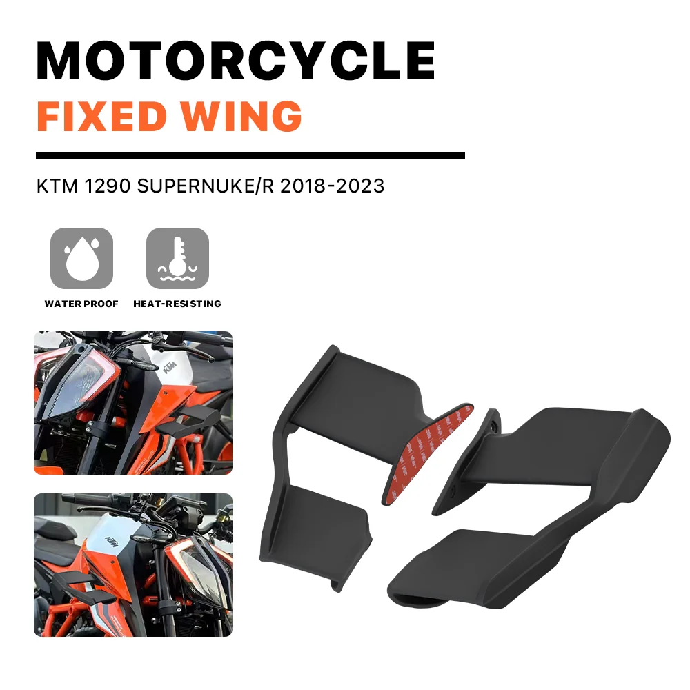 Motorcycle Fairing Fixed Wind Wing For KTM 1290 SUPERDUKE R 2018-2022  Modified Aerodynamic Winglets fins Side Wind Wing Spoiler