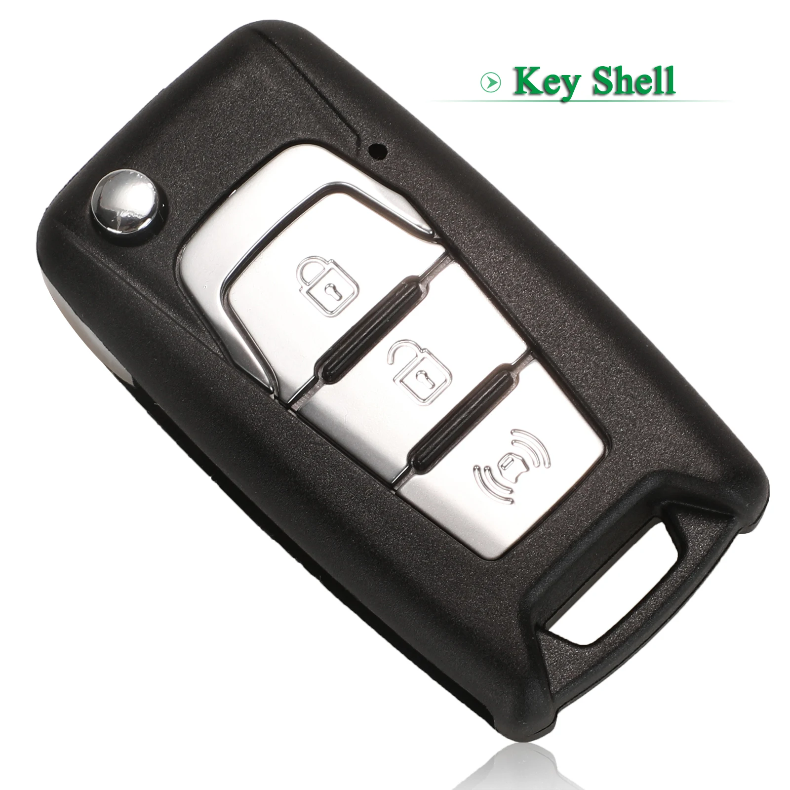 jingyuqin 3 Buttons Flip Remote Car Key Shell Case For Ssangyong Korando New Actyon C200 2016 2017 With TOY40 Blade Replacement