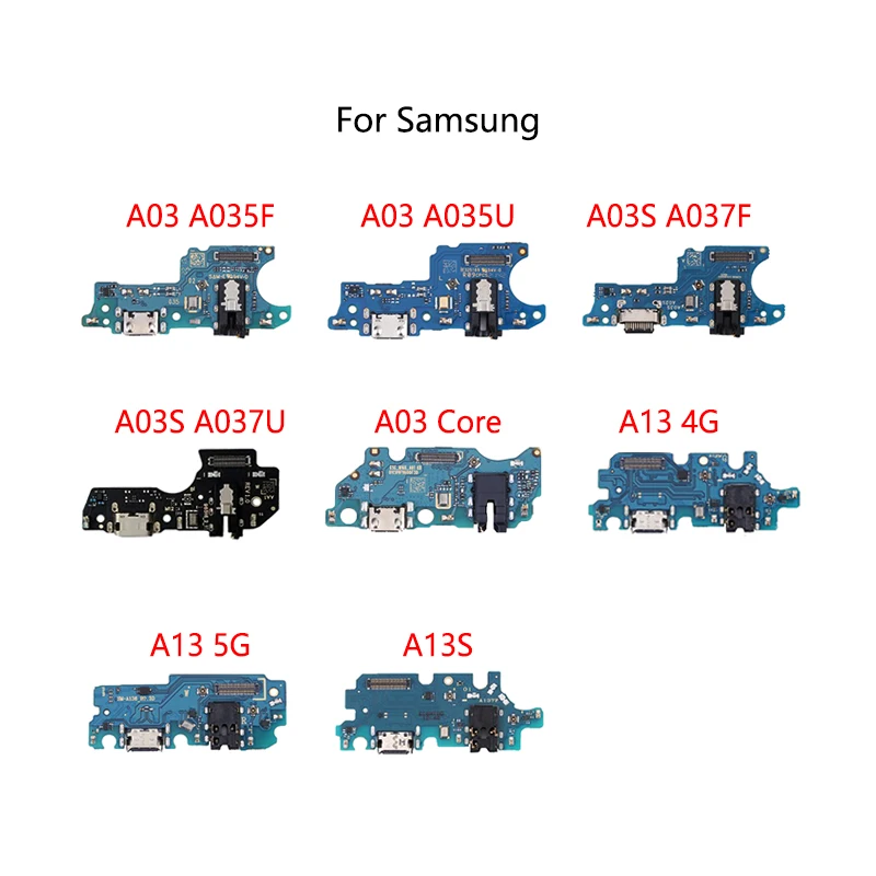 USB Charge Dock Socket Connector Flex Cable For Samsung A03 Core A032F 4G A035F A035U A03S A037F A037U A13 A13S Charging Board