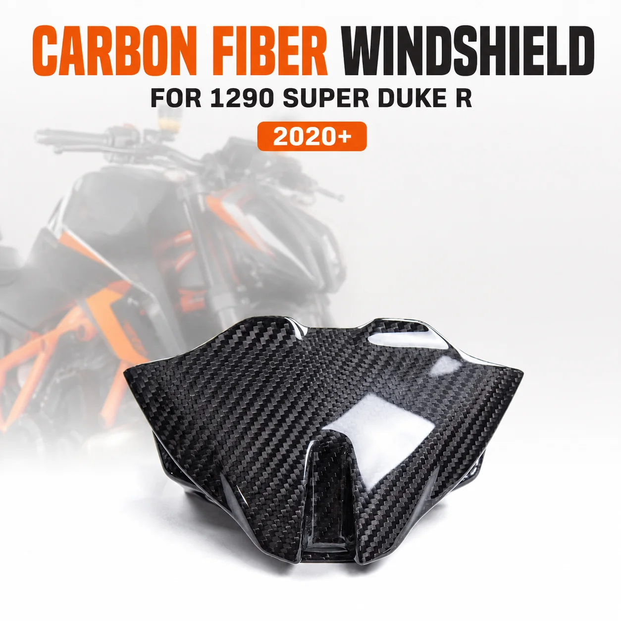 Small Windshield Windscreen Carbon Fiber Front Fairing Flyscreen for KTM 1290 Super Duke R 2020+ Motorcycle Accessories Parts