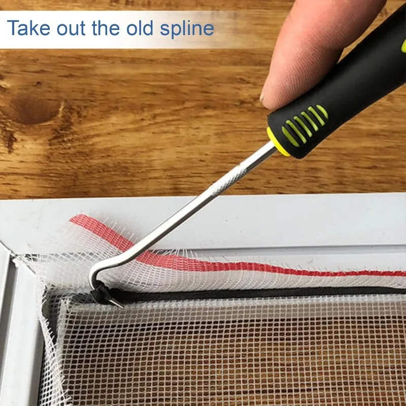 Window Sealing Strip Replacement Screen Door Mesh Strip Window Screen Seal Spline Anti Mosquito Insect Embedded Leather Strips