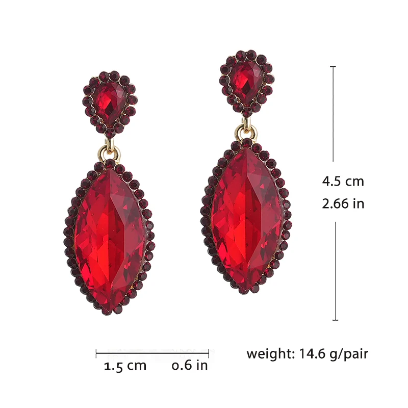 Veyofun Classic Crystal Drop Earrings Vintage Bride Dangle Earrings for Women Fashion Jewelry