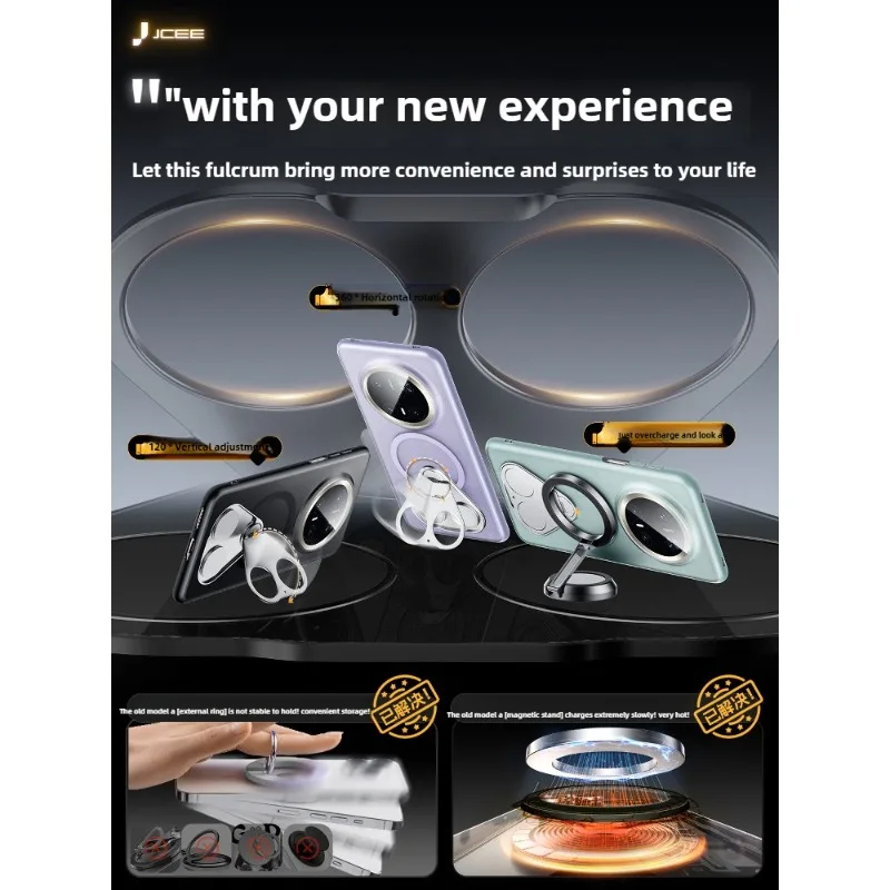 

[Small e-ring shell] for Huawei Mate 70 Pro Case Magnetic Tape Holder Sense Scrub Transparent Case for Huawei Mate 70 Pro +