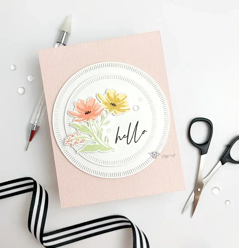 

Металлические вырубные формы Piggy Craft: круглая рамка с точками, трафареты для скрапбукинга, вырубные ножи, штампы для бумаги