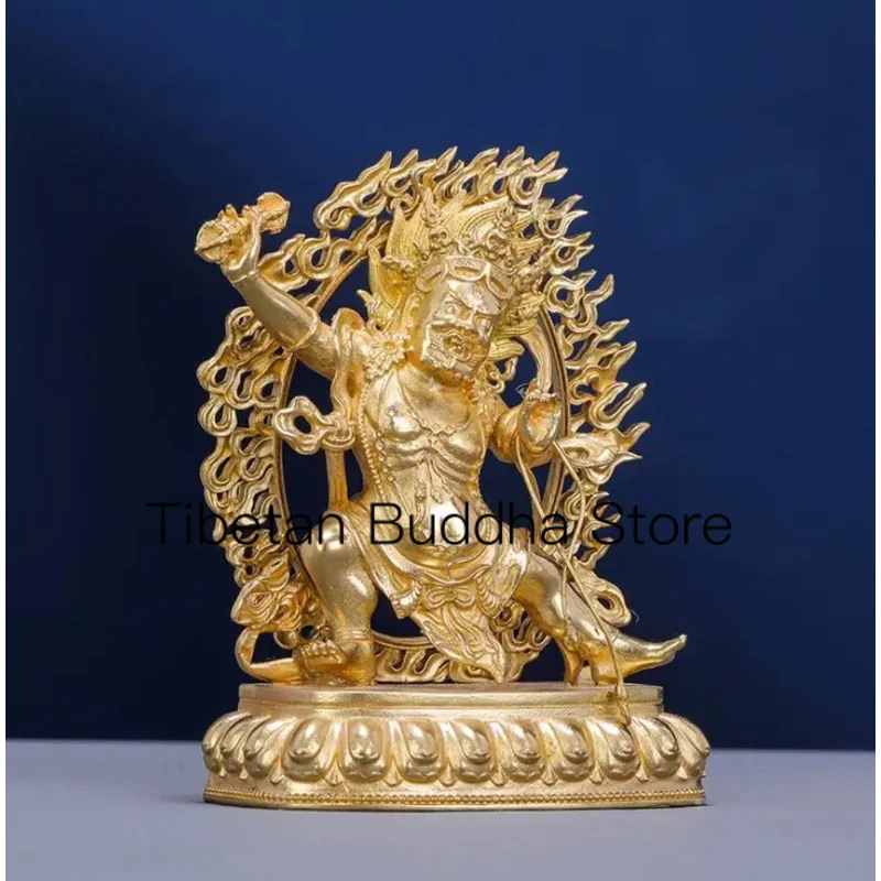 7cm Decorative brass strip backlit statue of Diamond Hand Bodhisattva and deity