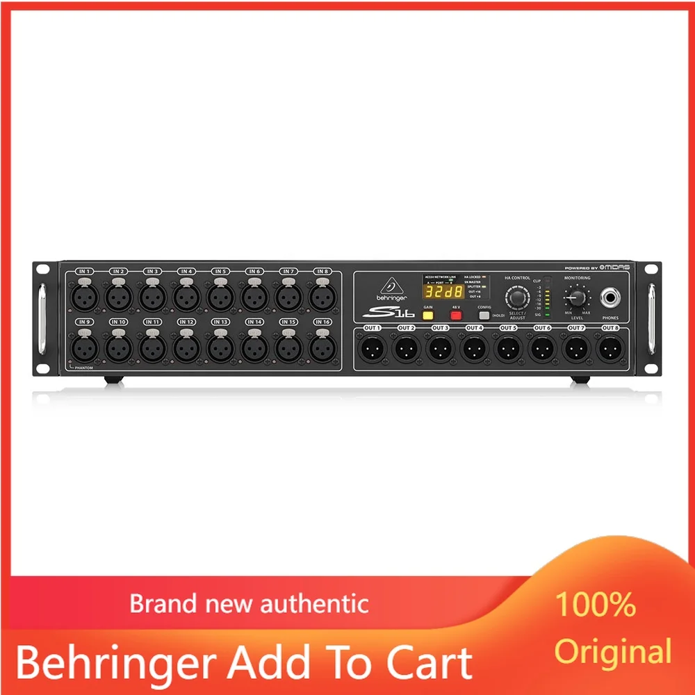 

S16 Stage Box Audio Equipment 16-Inputs 8-Outputs for X32 Series and Midas M32 Series Digital Mixer Console