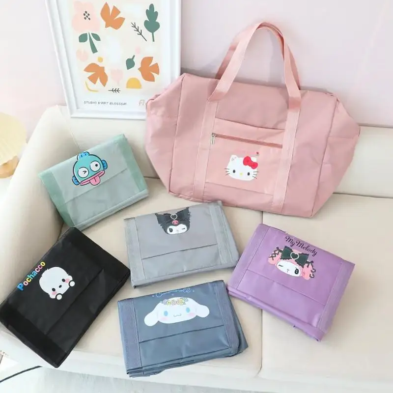 

Sanrio Kuromi My Melody Hello Kitty Cinnamoroll Kawaii Cartoon Cartoon Cartoon Travel Bag Hand-Held Luggage Bag Cute Storage Bag