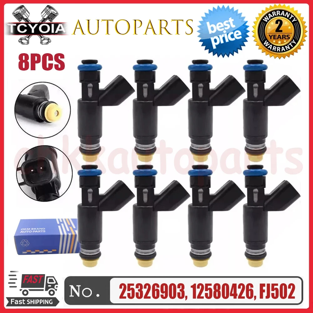 

8 шт./лот OEM 12580426 25326903 топливные форсунки для Chevrolet Silverado Suburban 1500 Tahoe GMC Yukon XL 1500 5.3L Flex 2002-2004