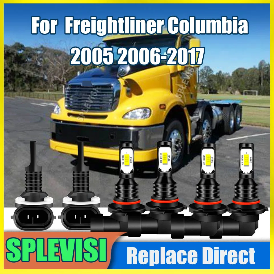 

Headlight Foglight Crisp White 6000K For Freightliner Columbia 2005 2006 2007 2008 2009 2010 2011 2012 2013 2014 2015 2016 2017