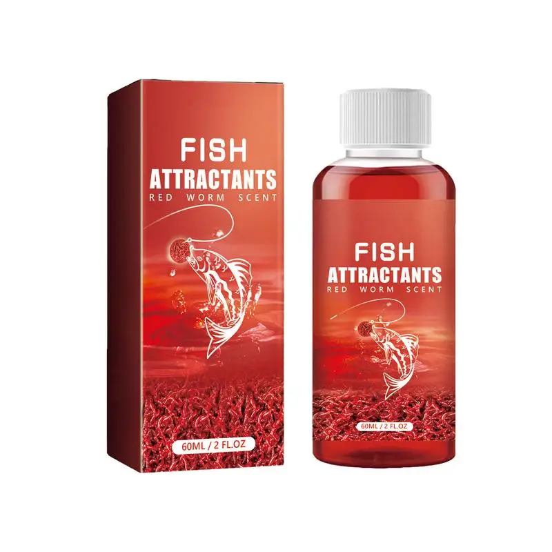 Bait Liquid For Fishing 60ml Red Worm Scent Fish Attractants For Baits Bait Fishing Lure For Anglers Freshwater Saltwater