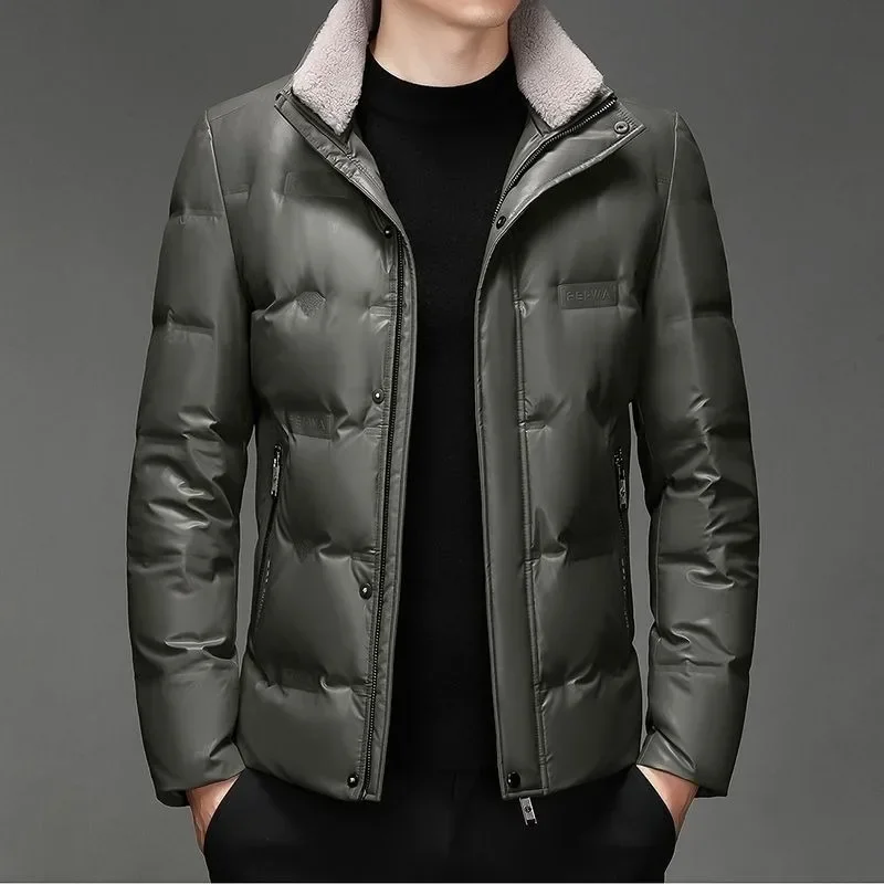 High-End Business Casual Parkas Short Loose Stand Neck Outwear New Men Down Jacket Winter Coat Warm Simple Fashion Overcoat