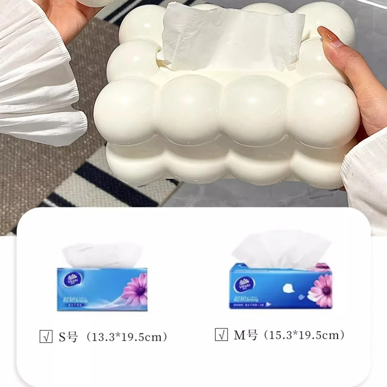 Cloud Design Tissue Box Cover Living Room Napkin Towel Dispenser Desktop Paper Storage Holder Kitchen Decor Car Tissue Organizer